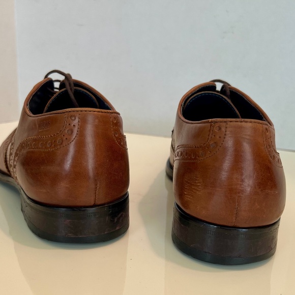 Hugo Boss Men\'s Wingtip Dress Leather Shoes Brown Size 8.5 main image 8